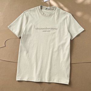 Alexander Wang 2023 spring and summer stencil outline classic letter print T-shi